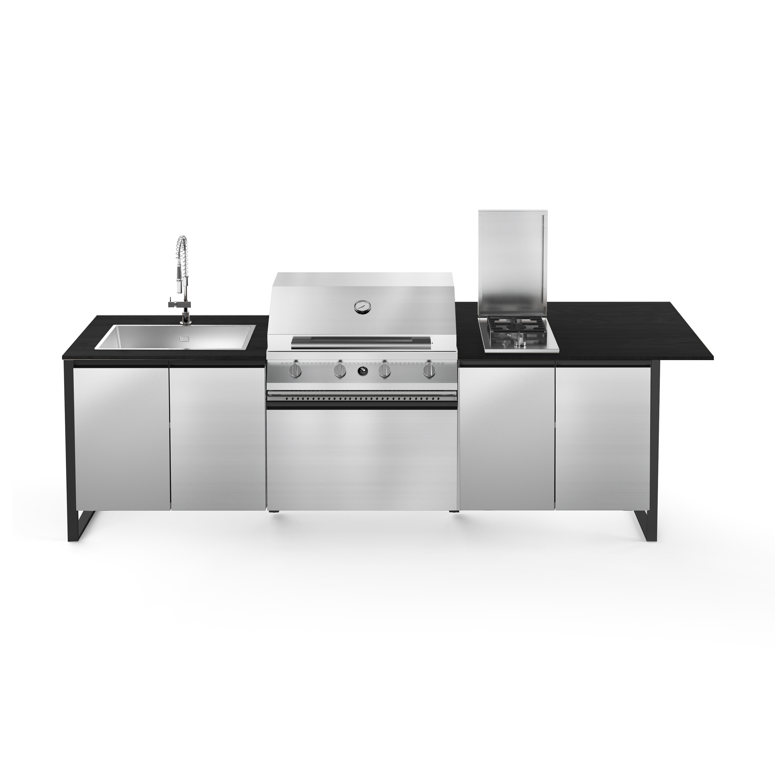 ΚΟΥΖΙΝΑ ΕΞΩΤΕΡΙΚΗΣ ΧΡΗΣΗΣ STEEL GEA BRENTA31080-QL-NA-SS | BBQ STEEL 90εκ. | ΝΕΡΟΧΥΤΗΣ 75εκ. | ΕΣΤΙΑ ΑΕΡΙΟΥ 3